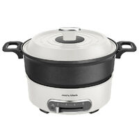 NEW MORPHY RICHARDS 1.8L MULTI FUNCTION ROUND COOKING POT | WHITE