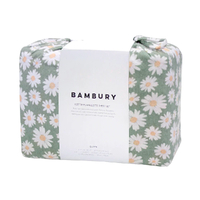 Bambury Daisy Sage Cotton Flannelette Sheet Set | Queen Bed