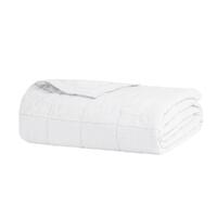 Bambury Linen Quilted Coverlet 260cm x 240cm Ivory | Queen / King