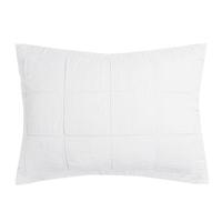 Bambury Linen Quilted Pillow Sham 48cm x 73cm | Ivory