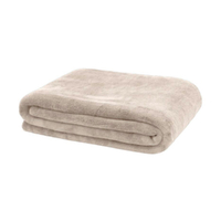 Bambury Microplush Throw Rug 130 x 170cm | Stone