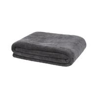 Bambury Microplush Throw Rug 130 x 170cm | Charcoal