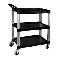 Sunnex Utility Trolley 3 Tier Black 800 x 380 x 880mm