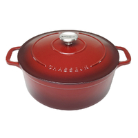 Chasseur Round French Oven 26cm / 5 Litre Bordeaux - Cast Iron 