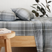 Bambury Harrison Cotton Flannelette Sheet Set | Single Bed