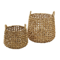 Amalfi Anguila Woven Basket Set of 2 Natural