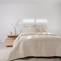 Bambury Flinders Embossed Coverlet Set Pebble | Queen / King