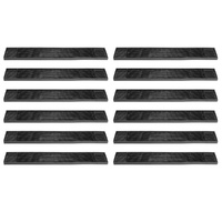 Trenton Bar Mat / Runner 610 x 83mm Black Rubber Set of 12