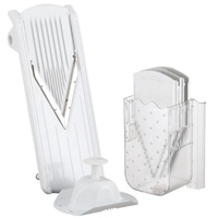 Appetito V Slicer With Storage | Julienne Mandolin Vegetable and Fruit Super Slicer