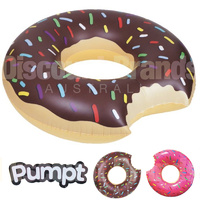 NEW PUMP BY SUNNYLIFE GIANT HUGE POOL RING INFLATABLE DONUT BEACH RAFT
