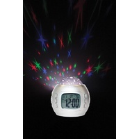 NEW GALAXY STAR PROJECTOR CLOCK & SOUND MACHINE - NIGHT LIGHTS - SILVER
