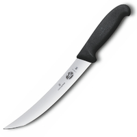 VICTORINOX BLACK FIBROX BREAKING 25CM KNIFE NARROW CURVED 5.7203.25
