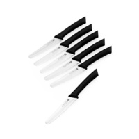 NEW SCANPAN SPECTRUM 6 PCE STEAK KNIFE BLACK SET 18824