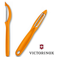 VICTORINOX UNIVERSAL FRUIT AND VEGETABLE PEELER SWISS - ORANGE COLOUR SAVE !