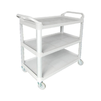 Caterrax Utility Trolley Grey Plastic 3 Shelves 1020 x 500 x 960mm