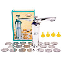 NEW SHULE DELUXE COOKIE PRESS + ICING SET INCL 20 BISCUIT PATTERNS 