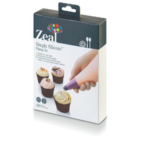 Cake Decorating Silicone ZEAL Piping Set 5 Nozzles AND Icing Bag
