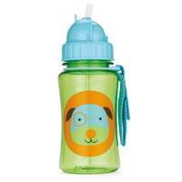 ZOO BPA FREE STRAW DRINK BOTTLE - DOG SKIPHOP *AUS STOCK GENUINE & AUTHENTIC*