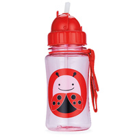 ZOO BPA FREE STRAW DRINK BOTTLE - LADYBUG SKIPHOP *AUS STOCK GENUINE & AUTHENTIC