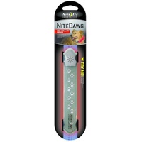 NITE IZE NITE DAWG LED PET COLLAR COVER FLASHING GLOW NIGHT - GREY COLOUR