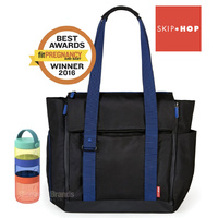 NEW SKIP HOP FIT ALL ACCESS NAPPY DIAPER BABY TOTE BAG + CONTAINER SET - BLACK SKIPHOP SH204200