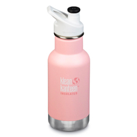 Klean Kanteen Classic Kid Insulated 12oz Water Bottle W/ Sport Cap - Pink Ballet Slipper  