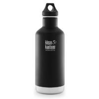 NEW KLEAN KANTEEN INSULATED CLASSIC 32oz 946ml SHALE BLACK WATER BOTTLE BPA FREE