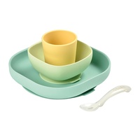 Beaba 4 Piece Silicone Suction Meal Set 4pc - Yellow