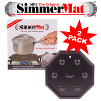 Aris Simmermat Heat Diffuser Simmer Mat Slow Cooker Electric + Gas Genuine | 2 Pack