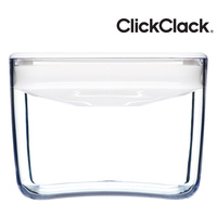 CLICKCLACK 900ml AIR TIGHT PANTRY CUBE CONTAINER W/ LID WHITE 0.9L