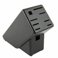 NEW Mundial 9 Slot Black Wood Knife Block - EMPTY (no knives)