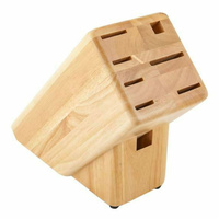 NEW Premium 8 Slot Beechwood Knife Block - EMPTY (no knives)
