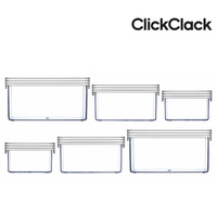 NEW CLICKCLACK 6pc AIR TIGHT BASIC SMALL BOX SET 6 PIECE