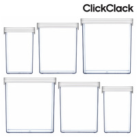 NEW CLICKCLACK 6pc AIR TIGHT BASIC LARGE BOX SET 6 PIECE