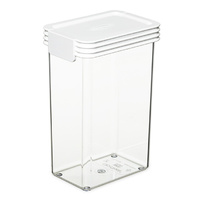 CLICKCLACK 1200ml AIR TIGHT BASIC CONTAINER W/ LID WHITE 1.2L