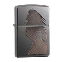 New Zippo Black Ice Seductive Silhouette Lighter