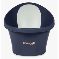 SHNUGGLE BABY BATH TUB W/ BACKREST + BUM BUMP SUPPORT + PLUG - NAVY
