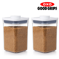 OXO Good Grips Pop 2.0 Small Square Short Container 1L | Set of 2