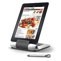 NEW PREPARA IPREP IPAD TABLET STAND AND STYLUS - WHITE  / CHARCOAL 