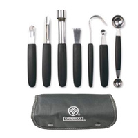 New Mundial 7pc Garnishing Set + Storage Roll 7 Piece
