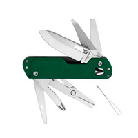 LEATHERMAN FREE T4 MULTI-TOOL STAINLESS EVERGREEN  | 12 TOOLS