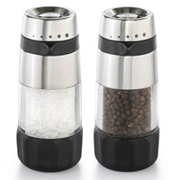 OXO GOOD GRIPS ACCENT MESS-FREE STAINLESS STEEL SALT & PEPPER GRINDER 2PC