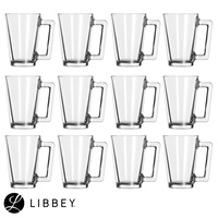 LIBBY ALL PURPOSE MUG GLASS HOT COLD DRINK COFFEE LATTE TEA 266ML | SET OF 12