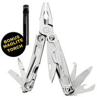 NEW LEATHERMAN REV STAINLESS STEEL MULTI-TOOL & BONUS TORCH