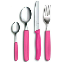 Victorinox 24 Piece Steak Knife Table Cutlery Set 24pc | Pink
