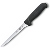 NEW VICTORINOX FIBROX STIFF NARROW BUTCHER BONING 5" / 12CM KNIFE 5.6403.12 BLACK