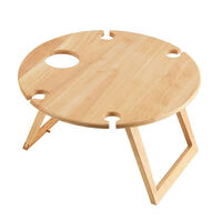 Stanley Rogers Timber Folding Picnic Table Round 50 x 25cm