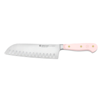 Wusthof Classic Santoku with Hollow Edge 17cm Knife | Pink Himalayan Salt