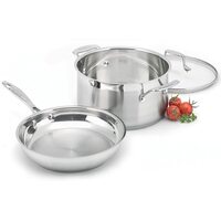 SCANPAN 2 PIECE STAINLESS STEEL IMPACT STARTER COOKWARE SET