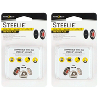 New 2 Pack Steelie Nite Ize 2 X ORBITER XNSTO01R7 Magnetic Socket & Metal Plate